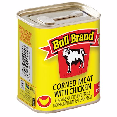 BULL BRAND CORNED MEAT WITH CHICKEN 300G