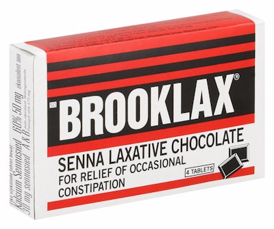 BROOKLAX LAXATIVE CHOCOLATE 4'S