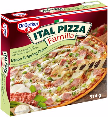 ITAL PIZZA FAMILIA BACON & SPRING ONION 514G