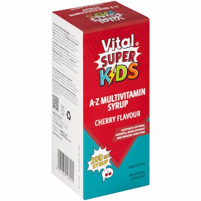 VITAL HEALTH KIDS A-Z MULTIVITAMIN SYRUP 200ML