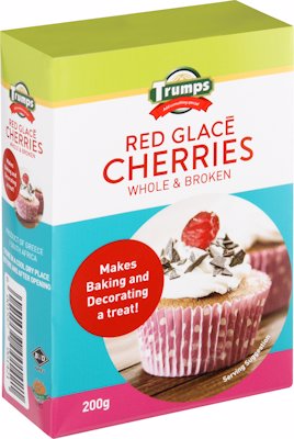 TRUMPS RED GLACED CHERRIES 200GR