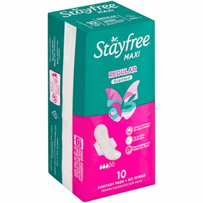 STAYFREE MAXI REGULAR WINGS SCENTED 10'S