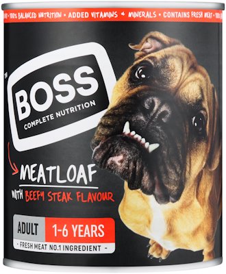 BOSS ADULT MEATLOAF WITH STEAK FLAVOUR 820GR