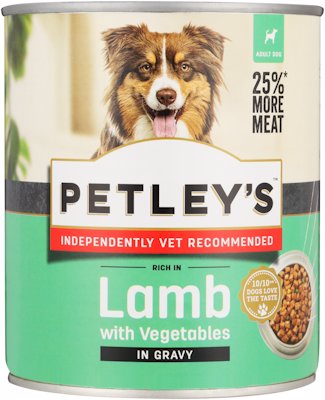 PETLEYS DOG FOOD LAMB & VEG IN GRAVY 775GR
