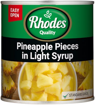 RHODES PINEAPPLE PIECES IN LIGHT SYRUP 440G