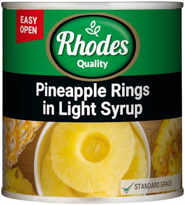 RHODES PINEAPPLE RINGS  IN LIGHT SYRUP 440G