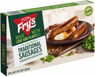 FRY'S MEAT FREE TRADITION SAUSAGES VEGAN 500GR