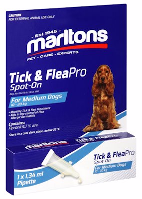 MARLTONS TICK & FLEA PRO FOR MEDIUM DOGS 1.34ML
