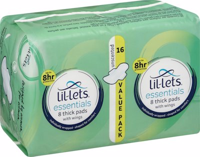 LILLETS ESS DUO UNSCENTED 16'S