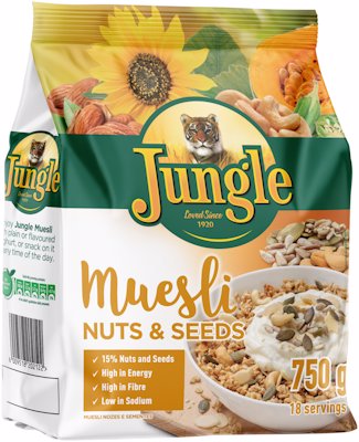 JUNGLE MUESLI NUTS & SEED 750GR