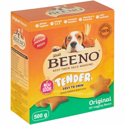 BEENO DOG BISCUITS ORIGINAL FLAVOUR MEDIUM 500G