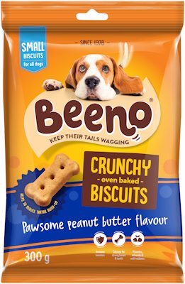 BEENO DOG BISCUITS PEANUT BUTTER FLAVOUR 300GR