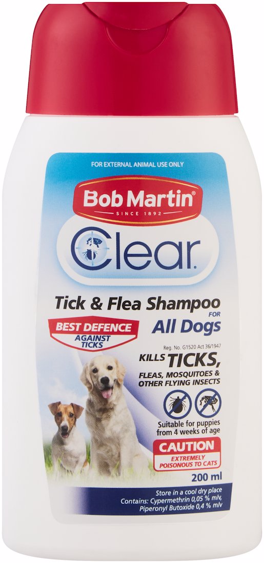 BOB MARTIN TICK & FLEA DOG SHA 200ML
