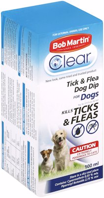 BOB MARTIN TICK & FLEA DOG DIP FOR DOGS 100ML