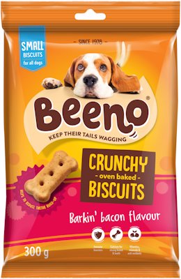 BEENO DOG BISCUITS BACON FLAVOUR SMALL 300G