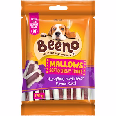 BEENO TREAT MALLOWS MAPLE BACON FLAVOUR 120GR