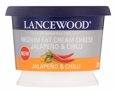 LANCEWOOD CREAM CHEESE JALAPENO & CHILLI 230GR