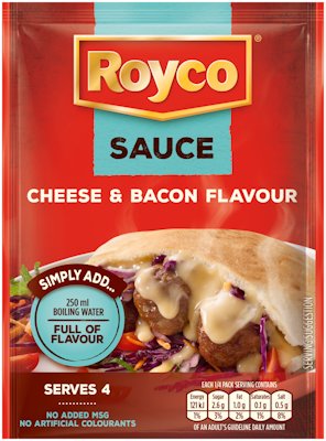 ROYCO SAUCE CHEESE & BACON FLAVOUR 38GR