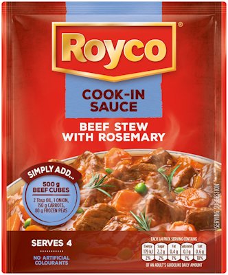 ROYCO COOK-IN SAUCE BEEF STEW WITH ROSEMARY 48G