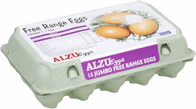 ALZU FREE RANGE JUMBO EGGS 15'S