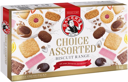 BAKERS BISCUIT CHOICE ASS 1KG