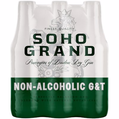 SOHO GRAND NON-ALCOHOLIC G & T 6 PACK 275ML