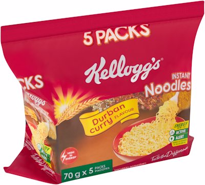 KELLOGGS INSTANT NOODLES DURBAN CURRY FLAV 5'S