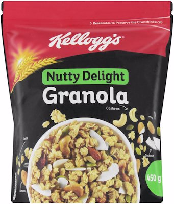 KELLOGGS NUTTY DELIGHT GRANOLA 450GR