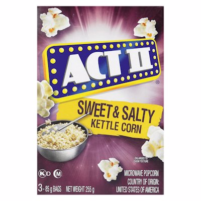 POPCORN 3-PACK SWT&SALTY ACT2 255GR