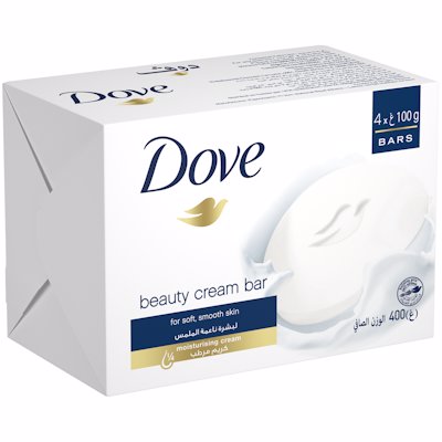 DOVE SOAP BEAUTY CREAM BAR WHITE 400GR