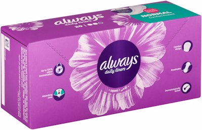 ALWAYS DAILY LINERS FRESH SCENT NORMAL 20'S