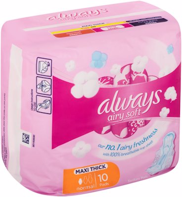 ALWAYS COTTON SOFT MAXI NORMAL 10'S