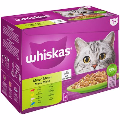 WHISKAS FISH&MEAT JELL MP 12'S
