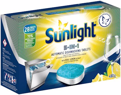 SUNLIGHT AUTO DISHWASHER TABLETS 5 IN 1 28'S