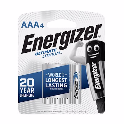 ENERGIZER ULTIMATE LITHIUM AAA BATTERY 4'S