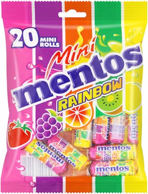 MENTOS RAINBOW MINI ROLLS 20'S