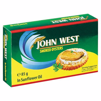 JOHN WEST SMOKED OYSTERS 85G